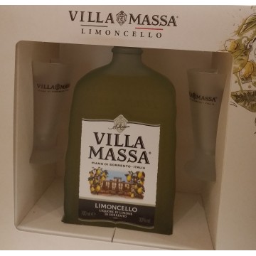 Villa Massa Limoncello Geschenkverpakking met 2 Glazen