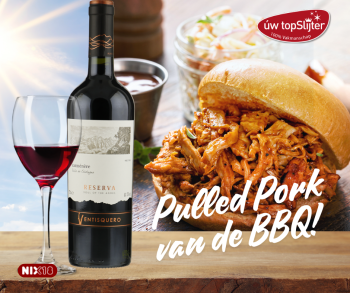 Pullet Pork van de BBQ - Ventisquero Reserva Carmenere - uw topSlijter gerecht